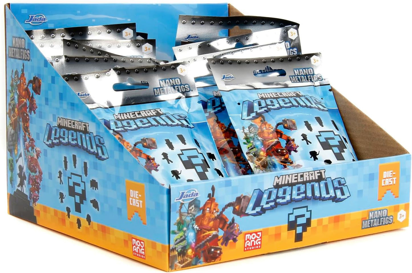 Jada Toys - Minecraft Blind Pack Nanofigs, Wave 2, Minecraft Legends Nano Metal sběratelská figurka, Různé modely, 4 cm, Věk 3+, Černá Akční figurky Naty Shop