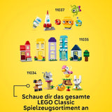 LEGO Classic Kreativní domy, Stavebnice kostek pro děti, Stavebnice 850 kostek, Stavebnice domu s příslušenstvím, Dárek pro chlapce a dívky 4 roky staré 11035 Stavebnic Beuche den LEGO-Store