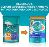 PURINA ONE Senior 7+ mokré krmivo pro kočky, jemné kousky v kuřecí omáčce, balení 26 ks (26 x 85 g)