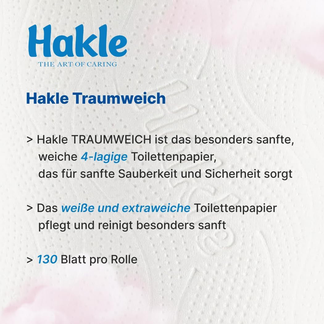Hakle Traumweich toaletní papír - 16 rolí, jemné čištění pro pohodu (2 balení)