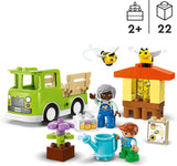 LEGO DUPLO Městské včelaření a úly, vzdělávací hračka pro batolata se 2 figurkami a pojízdným vozíkem, sada na stavění a přestavování, hračka pro batolata od 2 let 10419 stavebnice Besuche den LEGO-Store