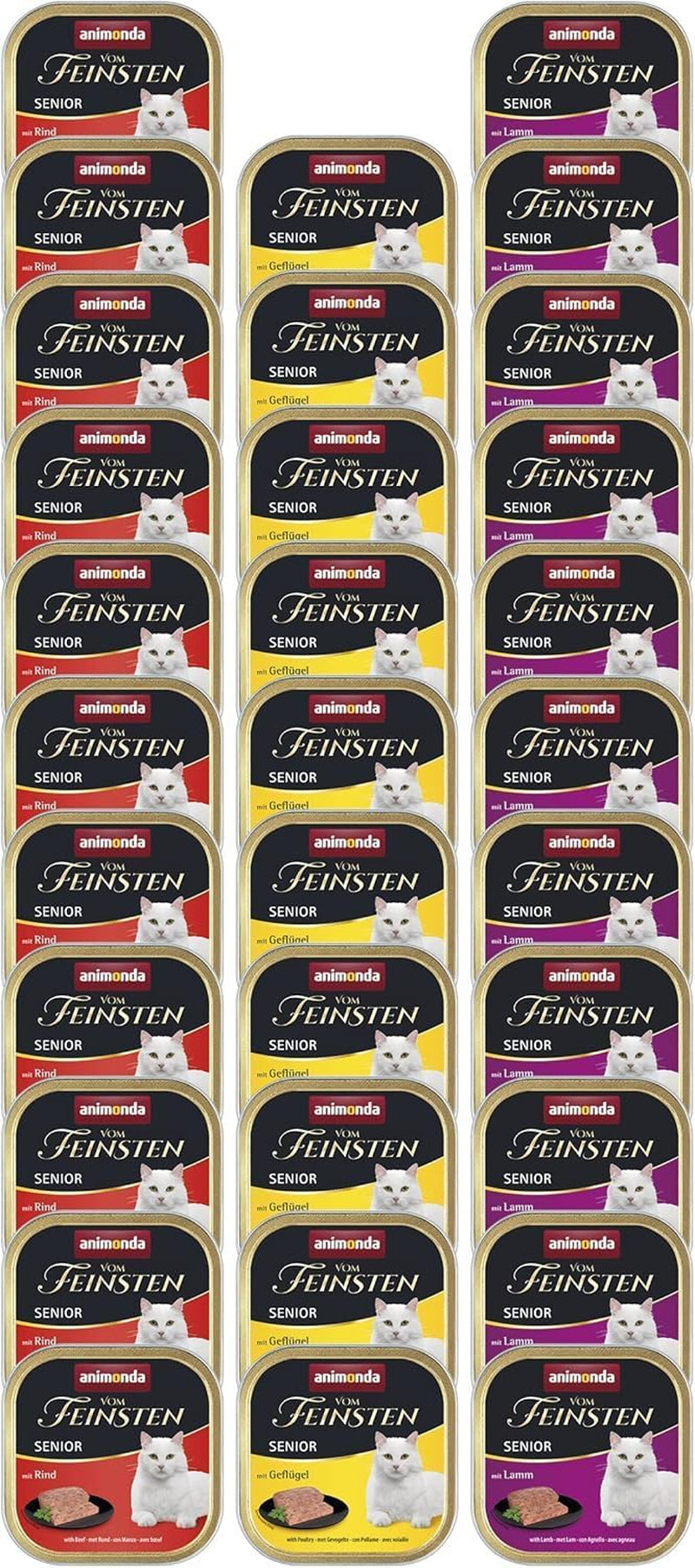 animonda vom Feinsten Senior, mokré krmivo pro starší kočky od 7 let, odrůda pro starší kočky, 32 x 100 g
