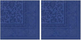 50 ubrousků "ROYAL Collection" 1/4 násobek 40 cm X 40 cm tmavě modrá "Ornaments"