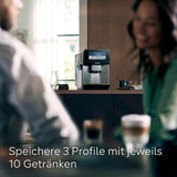 Automatický kávovar Siemens EQ900, velký barevný TFT displej, 2 zásobníky na zrnka, 36 teplých a studených nápojů, studená káva, super tichý, funkce dvou šálků, ovládání aplikací, nerezová ocel, TQ907D03