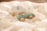 Jollein 112-001-67090 Dřevěná hračka na kolečkách, zelená Baby Toys Naty Shop