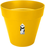 elho Loft Urban Round 40 - Venkovní květináče - 100% recyklovaný plast - Ø 38,5 x V 35,3 cm - Žlutá/okrová