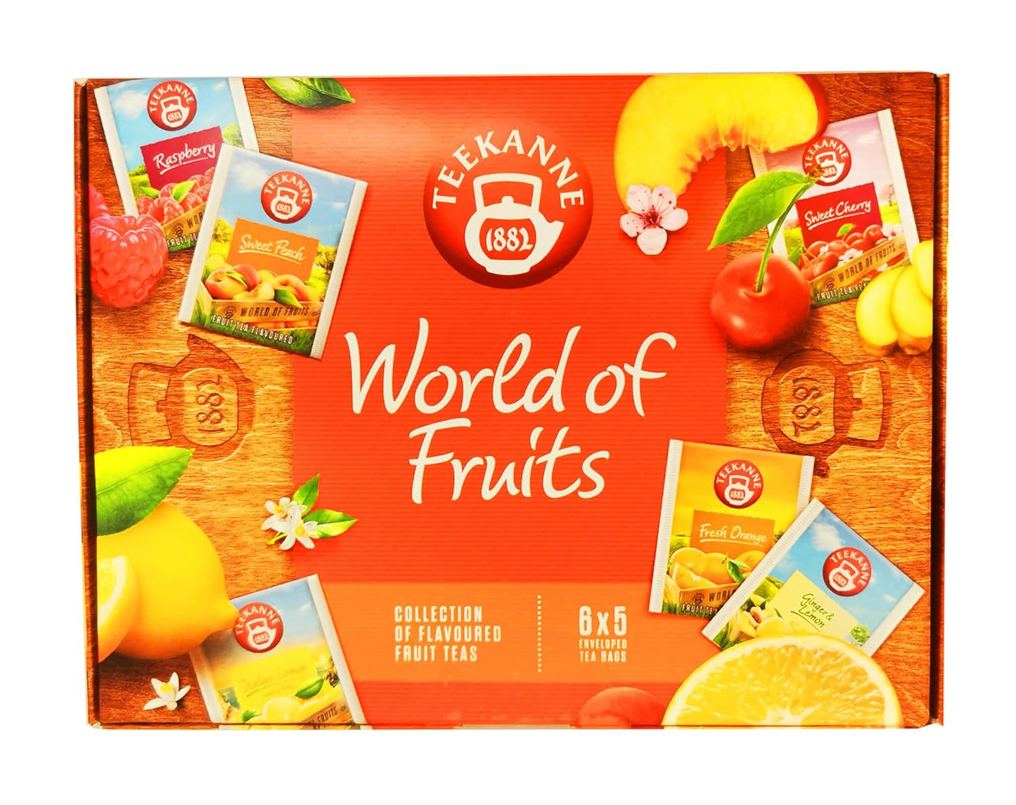 Teekanne World of Fruits (NOVÁ EDICE) - Krabice s výběrem ovocných čajů - 6 příchutí * 5 čajových sáčků
