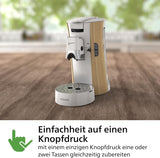 Espresso kávovar s kapslemi PHILIPS Senseo Select - Intensity Plus, s funkcí Memo na 3 kávové speciality, Crema Plus, ekologický výrobek, vysoká kvalita, hedvábně bílá (CSA240/05)