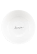 Porcelánová sada nádobí Sterntaler Rustikální design - Protiskluzová a odnímatelná silikonová základna Sada nádobí pro miminka a děti s talířkem, 400 ml miska a 200 ml hrnek, bílá