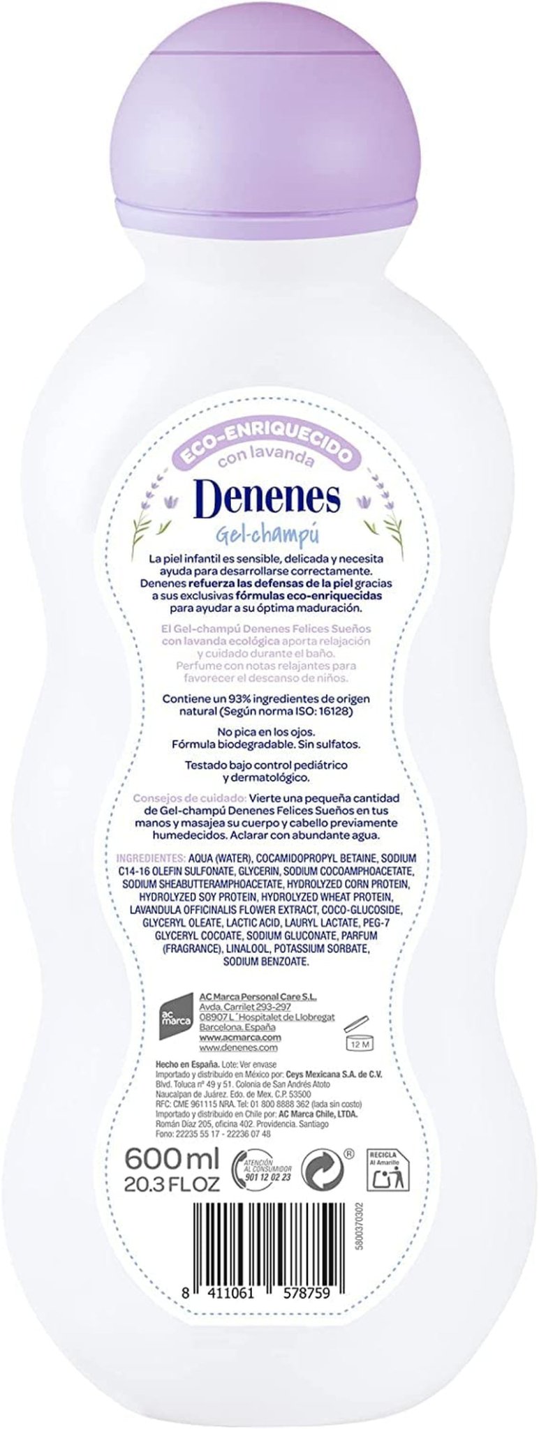 Felices Sueños Gel a šampon 500 ml pro děti - Koupel a péče o pleť Naty Shop