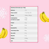 Mrazem sušené banánové plátky 100g - lyofilizované banánové lupínky - lyofilizované sušené ovoce - sušené banánové plátky na ozdobu, svačiny, smoothie a dezerty Dehydrované produkty Naty Shop