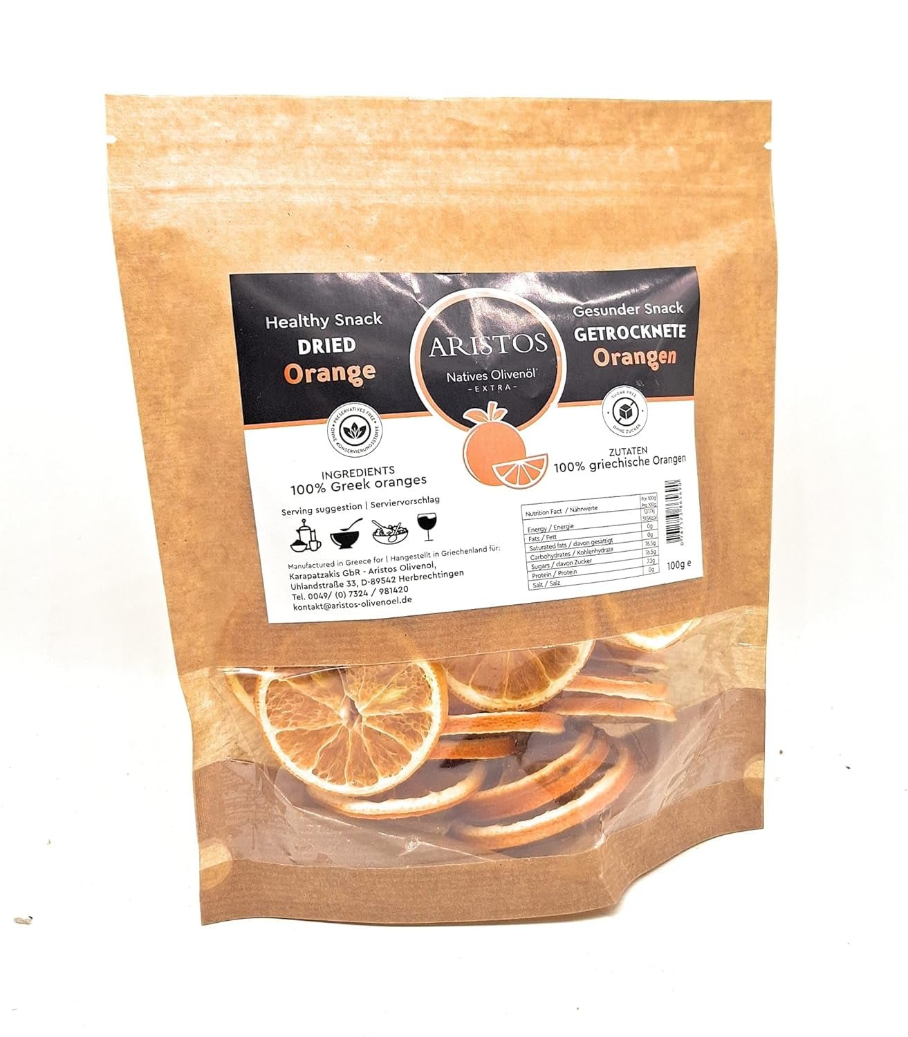 Plátky sušeného ovoce - plátky pomeranče na koktejly a studený čaj, čaj, svařené víno nebo ovocný džus a punč pro děti Dehydrované produkty Naty Shop Výchozí název