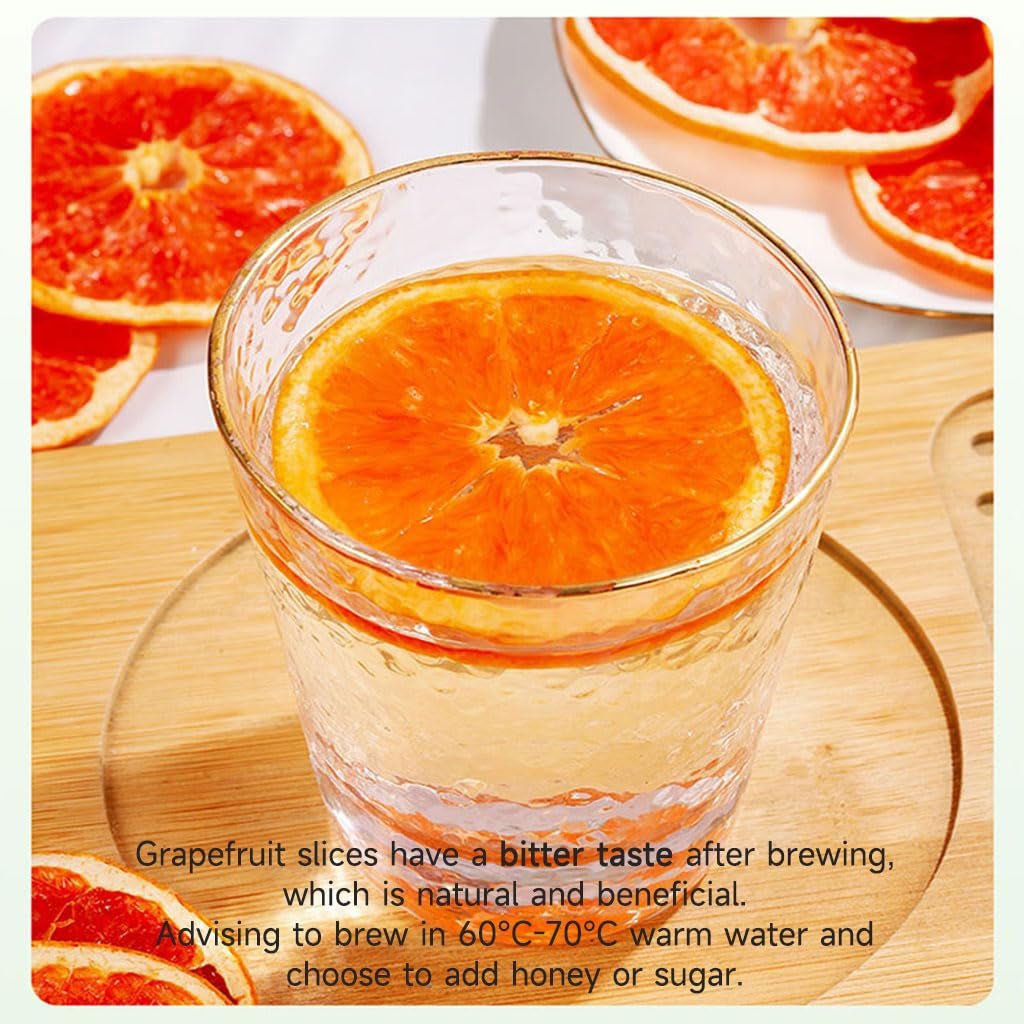 Sušené plátky grapefruitu, dehydrovaný grapefruit, náplň do vázy, vánoční ozdoby, plátky červeného grapefruitu, plátky sušeného ovoce na čaj, bez přidaného cukru (100 g (1 balení)) Naty Shop Dehydratované produkty