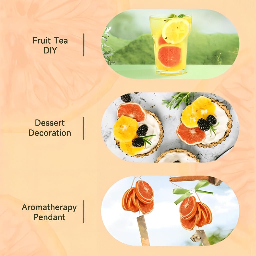 Sušené plátky grapefruitu, dehydrovaný grapefruit, náplň do vázy, vánoční ozdoby, plátky červeného grapefruitu, plátky sušeného ovoce na čaj, bez přidaného cukru (100 g (1 balení)) Naty Shop Dehydratované produkty