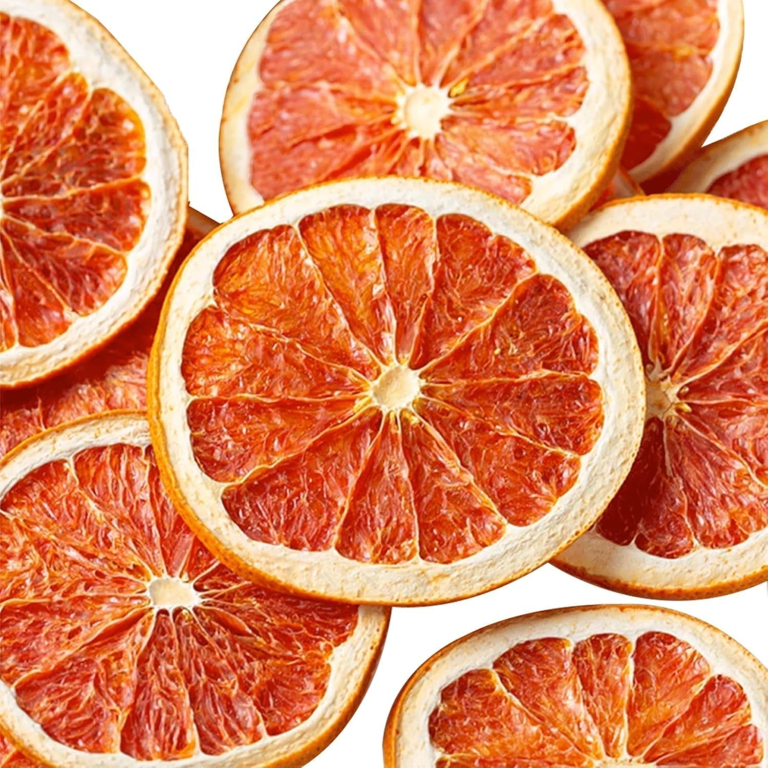 Sušené plátky grapefruitu, dehydrovaný grapefruit, náplň do vázy, vánoční ozdoby, plátky červeného grapefruitu, plátky sušeného ovoce na čaj, bez přidaného cukru (100 g (1 balení)) Naty Shop Dehydratované produkty