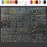 3D Nálepka na nehty Aurora 30 Blatt Gold Nálepka na nehty Selbstklebend Nagelaufkleber Holografisches Stern Herz Dekoration Nageldesign Zubehör
