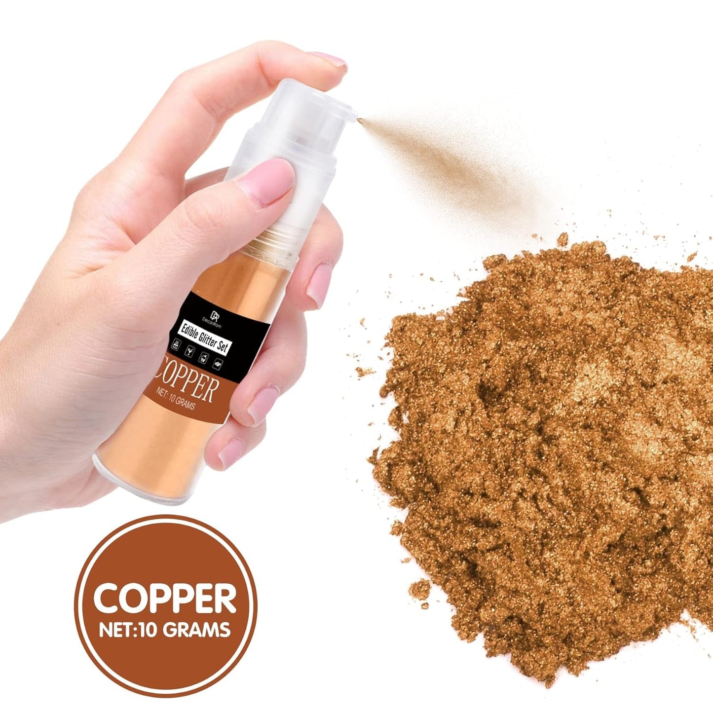 DecoRom, jedlé třpytky, prášek, 10 gramů Glitter Naty Shop