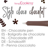 Scrapcooking - Hnědé čokoládové pero - Čokoládový cukr na psaní 25 g - Jedlé ozdobné cukrové pero - Psaní a kreslení - Označování fondán, poleva, dorty - 6801