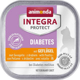 animonda INTEGRA PROTECT Diabetes with Drůbež (16 x 100 g), vlhké krmivo pro diabetické kočky, dietní krmivo pro diabetické kočky, vlhké krmivo bez cukru