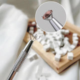 100 Stück Nail Art Schwamm Mit Piercing Zange,Nail Art Zubehör Schwamm Mit Piercing Kugel Aufdreher,Aplikátor houbového štětce,Nagelkunst-Rendering-Werkzeuge,Für Gradient Nail Art Patterns Erstellen.