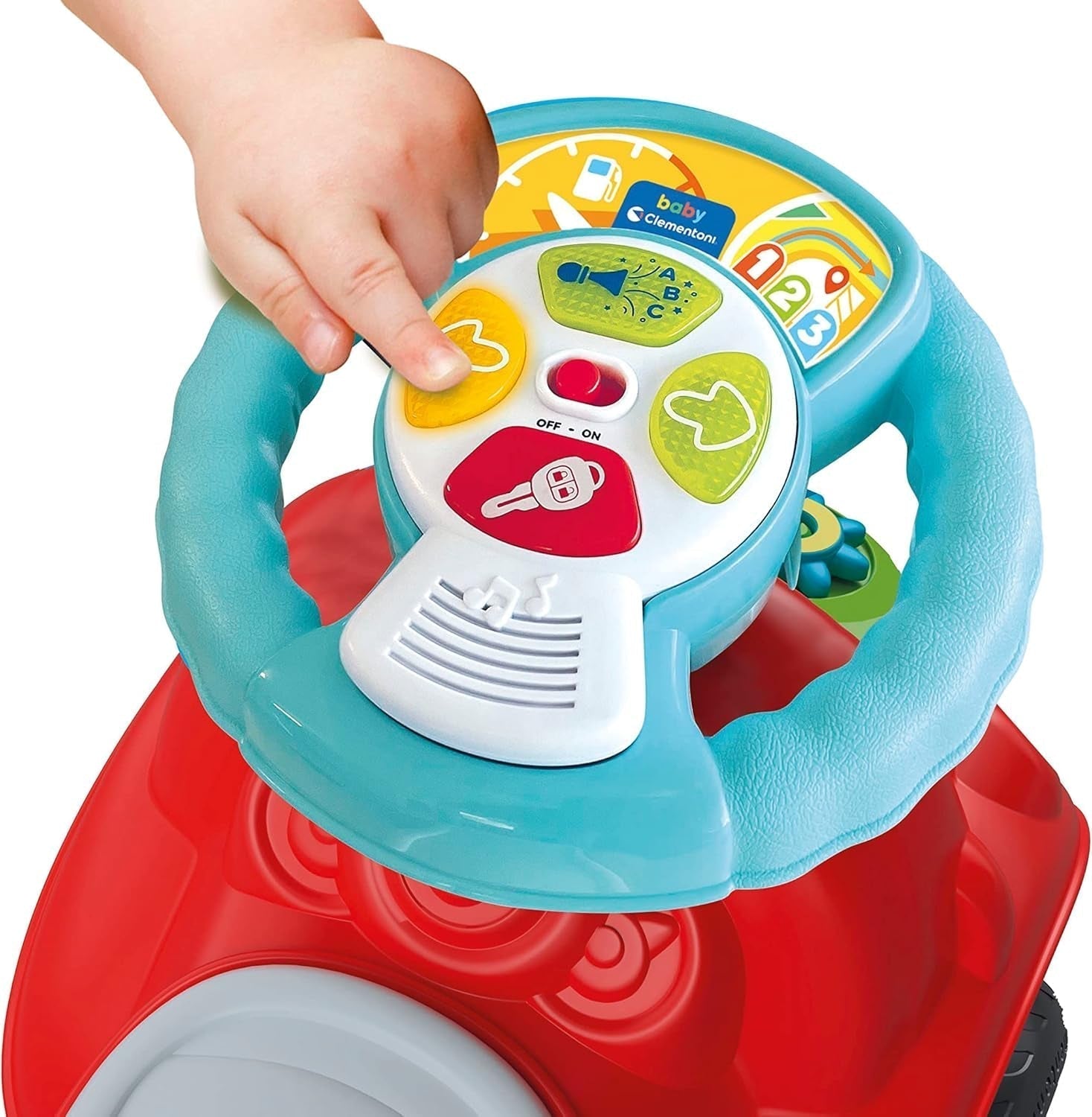 Clementoni - 17747 - Nicolò Go Go 3 v 1 - Jezdecké auto, elektronický výukový reproduktor, první krůčky, světla a zvuky, hra pro 1 rok - Made in Italy Bebe Toys Naty Shop