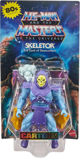 Hračka Masters of the Universe Origins, figurka Skeletor z kolekce kreslených filmů, padouch stojící cca. 14 cm s brněním, holí, mečem a 2 maskami, HYD24 akční figurky Naty Shop