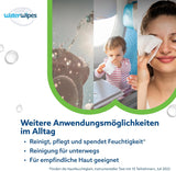 WaterWipes Sensitive+ Hydrating Boost vlhčené ubrousky, hydratační ubrousky, 360 kusů (6 balení), 3 v 1 čistí, pečují, hydratují, 99% voda z Aloe Vera, neparfémované dětské ubrousky