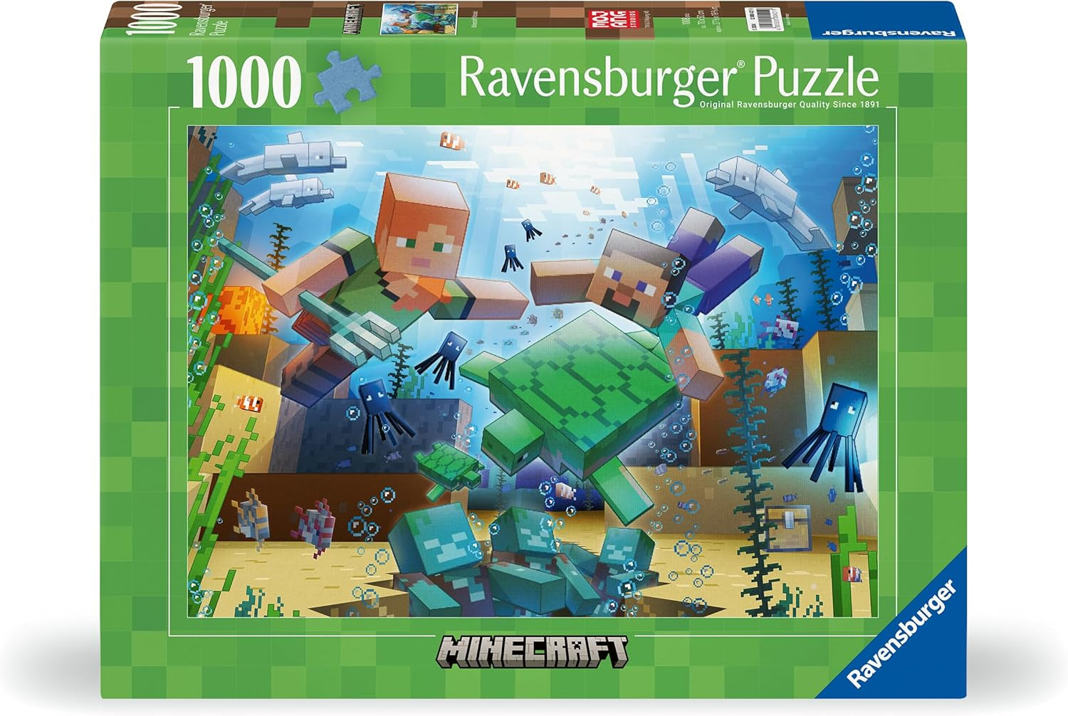 Puzzle Ravensburger 12000421 - Mozaika Minecraft - 1000dílné puzzle Minecraft pro dospělé a děti od 14 let Puzzle Naty Shop