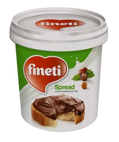 Fineti, Smetana s kakaem, lískovými oříšky a mlékem 200g Glaze and Decor Naty Shop 1 kg