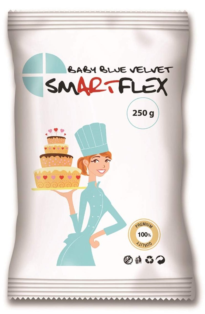 Baby Blue Velvet fondant, 250 g cukrová pasta Naty Shop Default Title