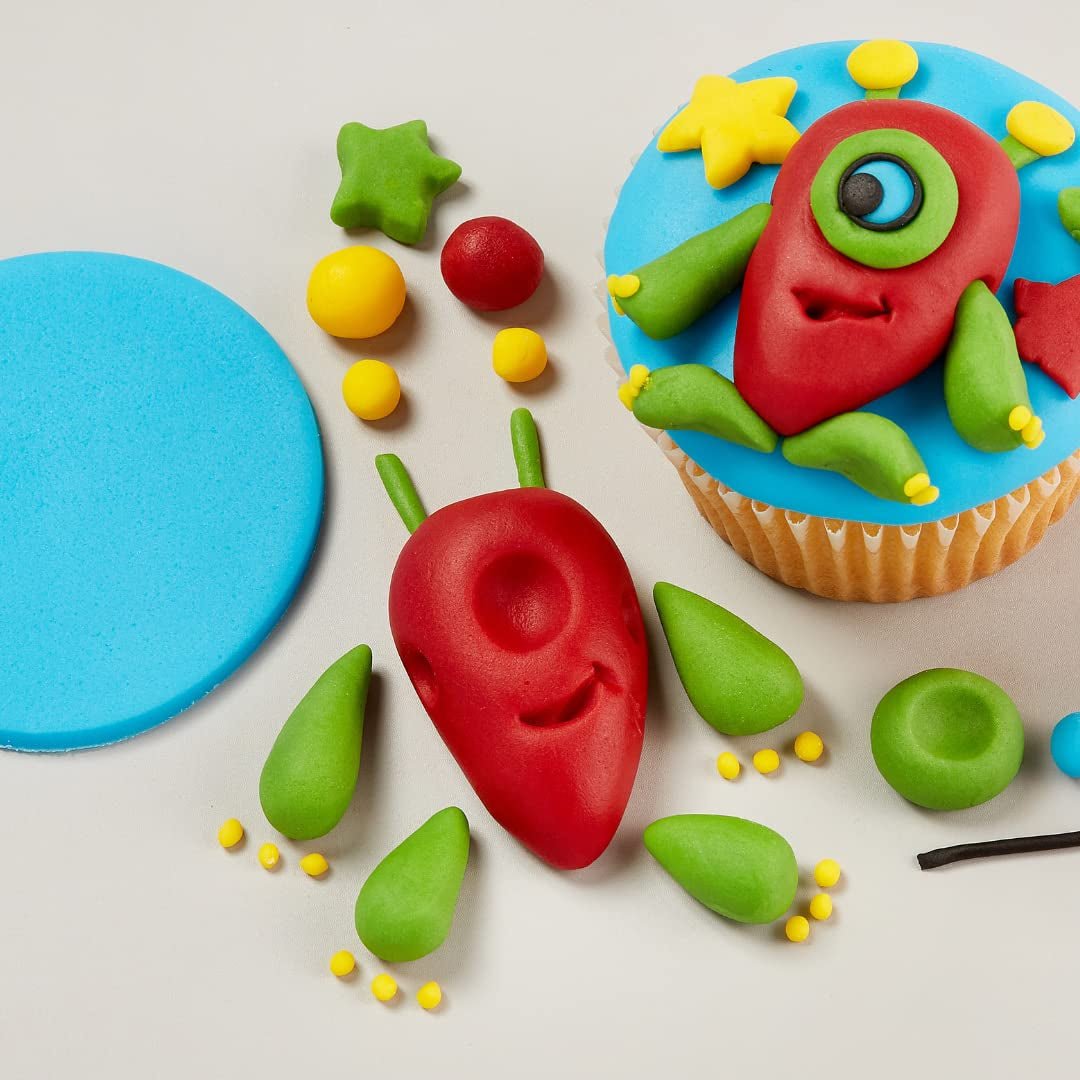 Černý fondant 1 kg - připravený k rolování, ideální pro potahování a zdobení dortů, cupcaků a sušenek - černý - 1 kg Cukrová pasta Naty Shop
