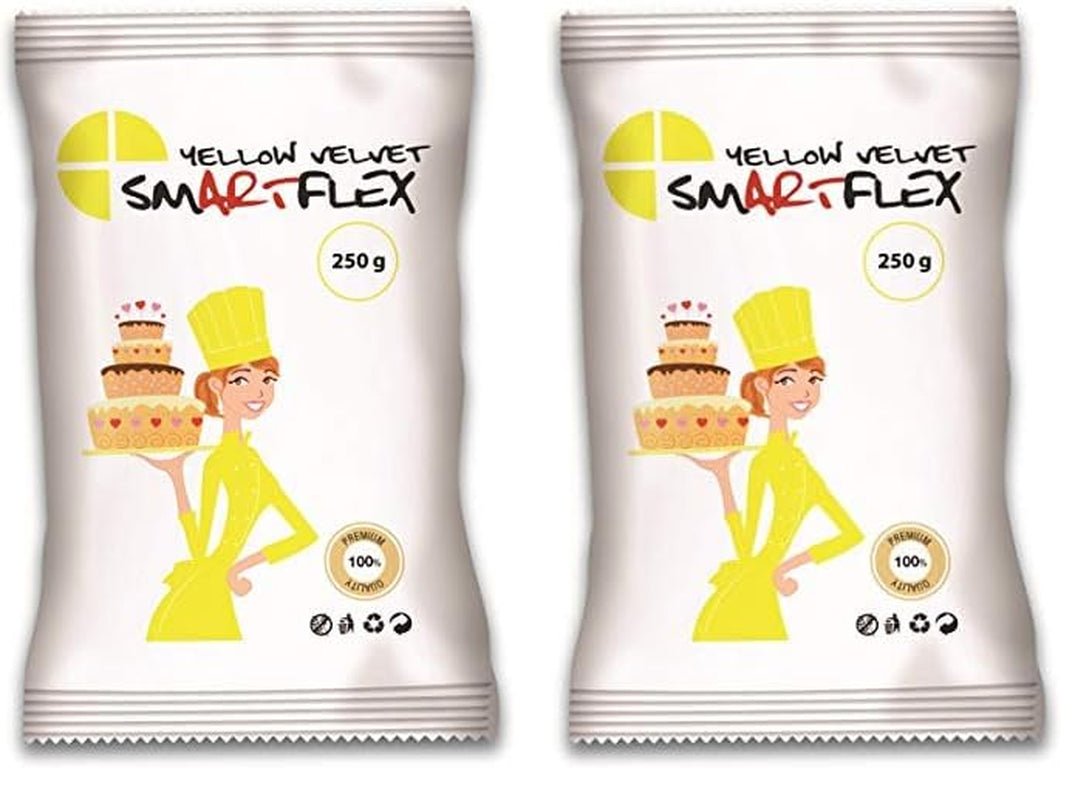 Fondant Yellow Velvet, 250 g Naty Shop cukrová pasta 250 G (balení 2 ks)