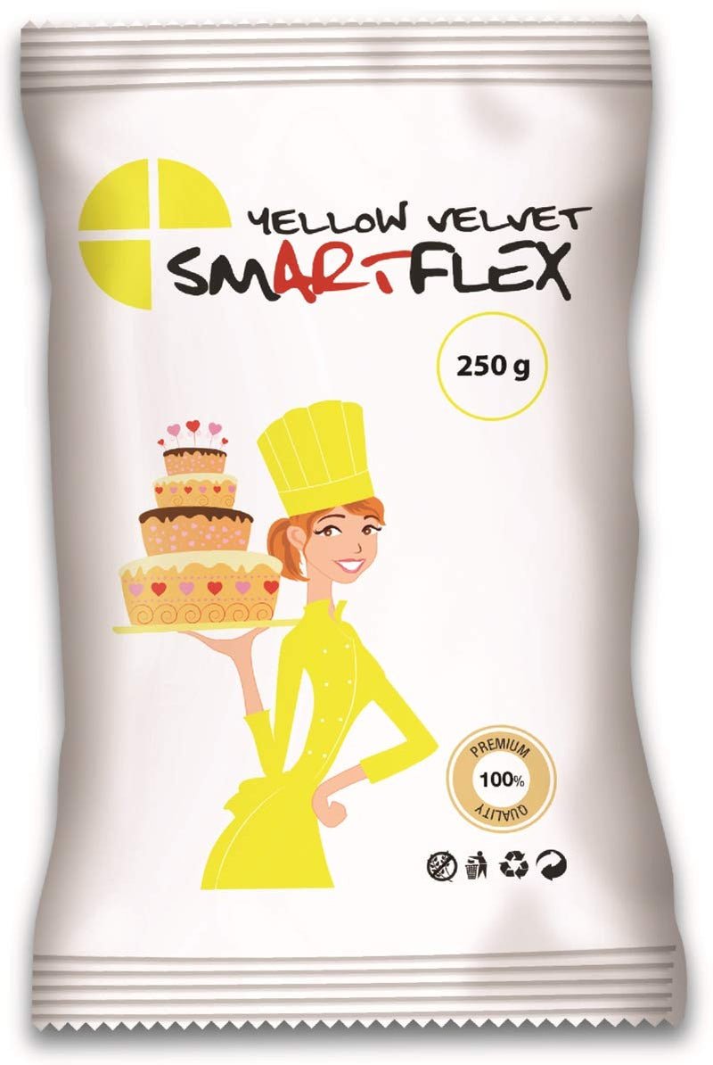 Fondant Yellow Velvet, 250 g Naty Shop cukrová pasta 250 G (1 balení)