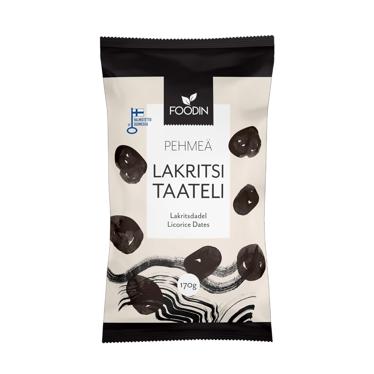 Foodin data Veganské, bezlepkové, jemné, sladké a zdravé pochoutky Sušené ovoce s lékořicovým práškem na svačinu, pečení a další - Made in Vaajakoski (3x170g) Dehydrované produkty Naty Shop
