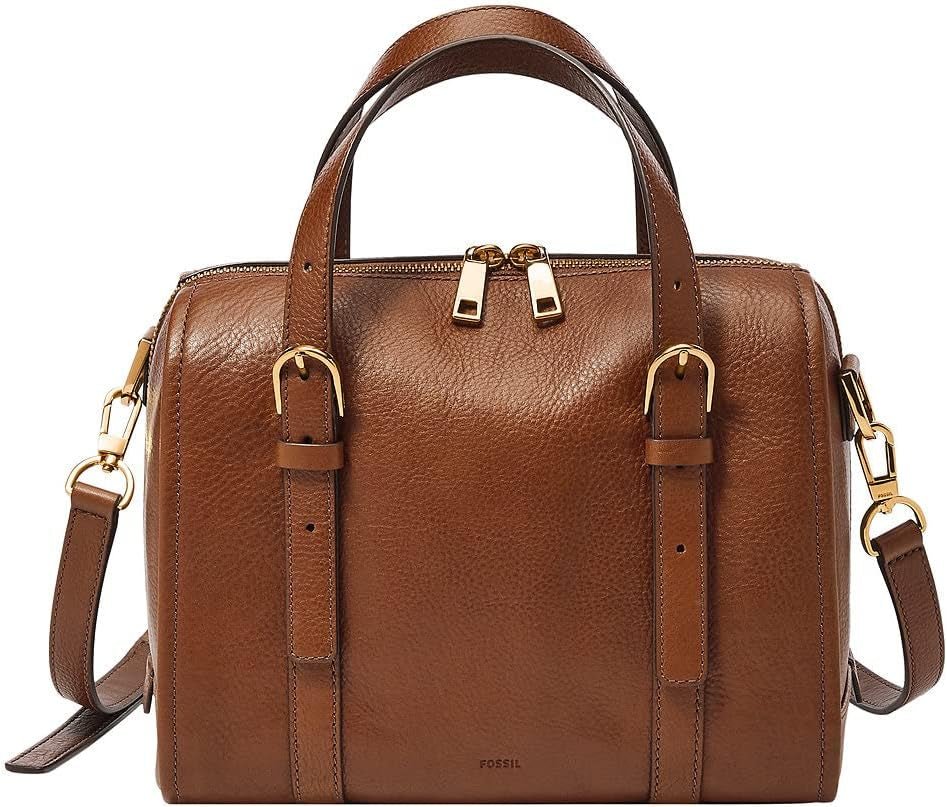 Dámské tašky Fossil Carlie Satchel Naty Shop Brown