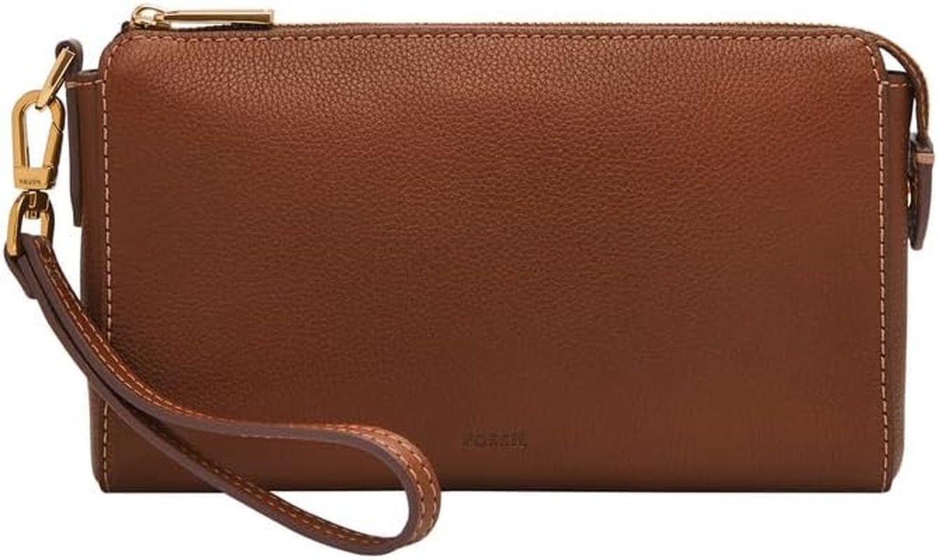 Dámské kabelky Fossil Ladies Wristlet Naty Shop Brown