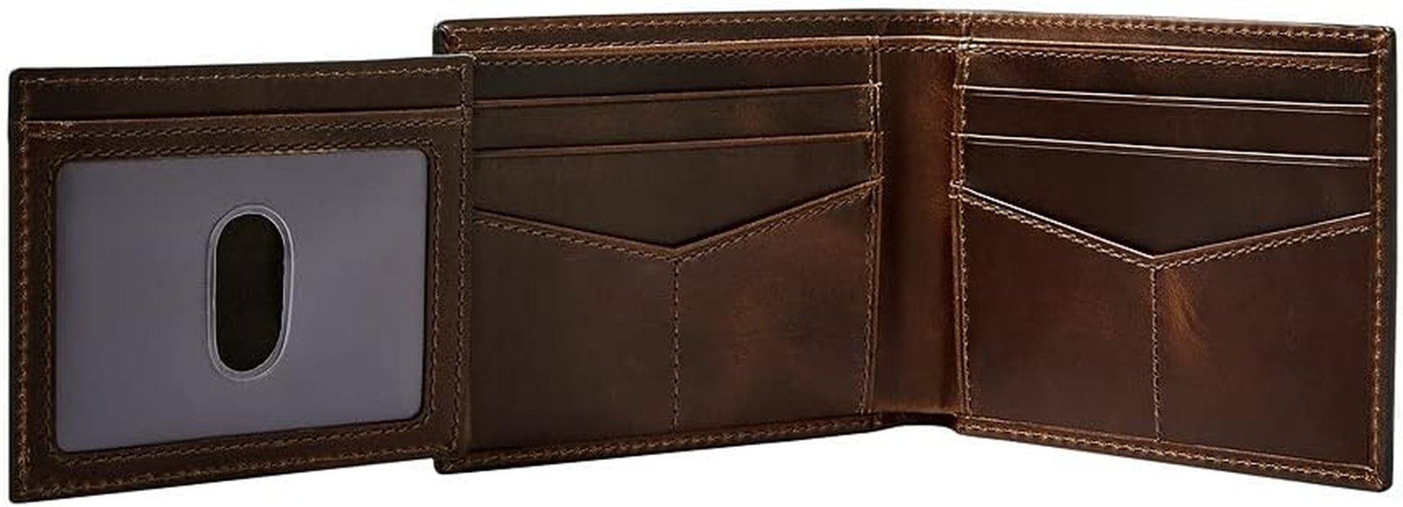 Peněženka Fossil Mens Derrick Travel Accessory Bi Fold Wallet, tmavě hnědá, 11,43 cm D x 1,6 W 9,22 H EU Pánská peněženka Naty Shop