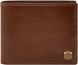 Fossil Men's Hayes Card Case Bifold Wallet Men Naty Shop Karamel Brown