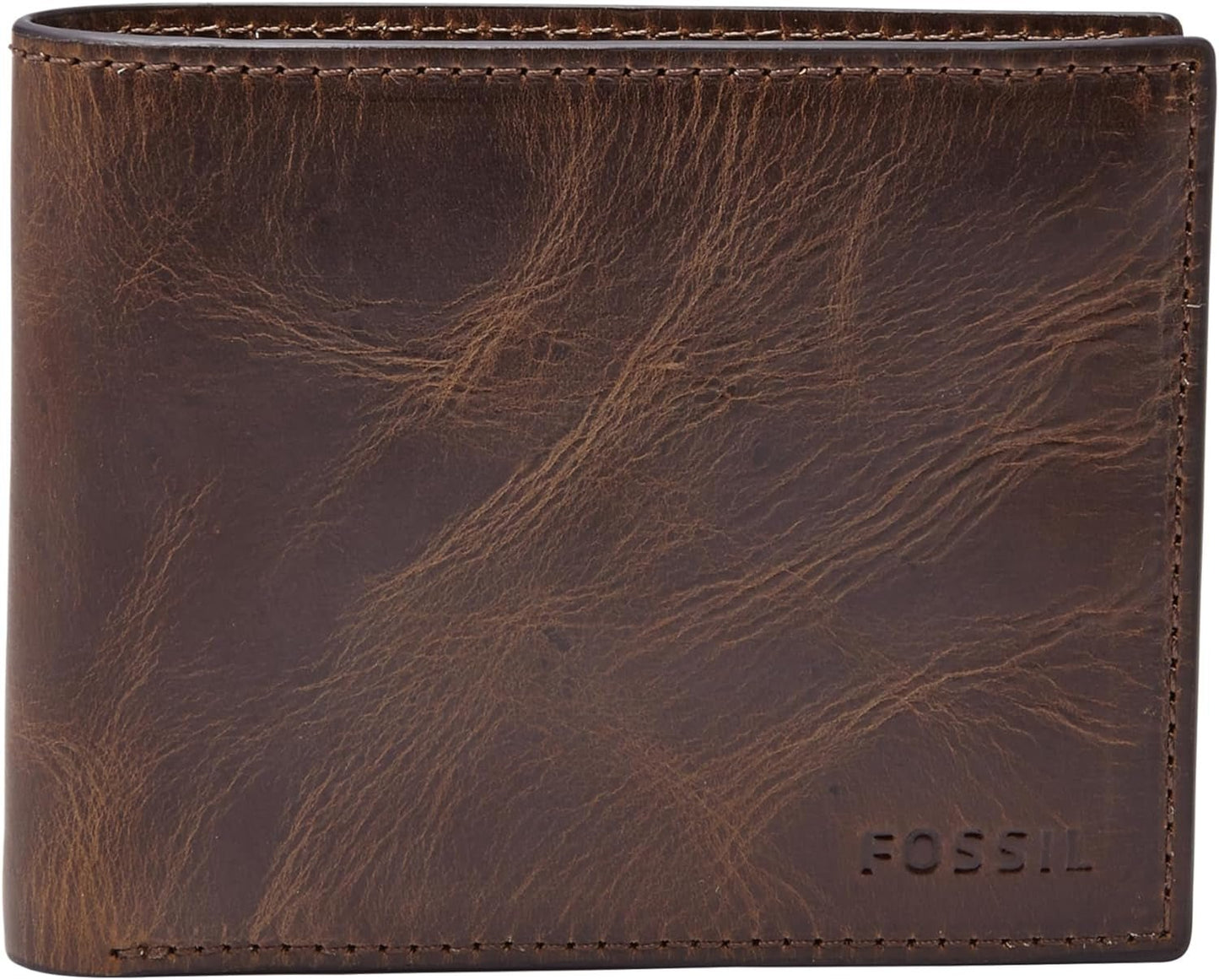 Pánská peněženka Fossil RFID Flip Top Cestovní doplňky Skládací peněženka Naty Shop Pánská peněženka tmavě hnědá Jedna velikost pro všechny