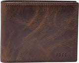 Pánská peněženka Fossil RFID Flip Top Cestovní doplňky Skládací peněženka Naty Shop Pánská peněženka tmavě hnědá Jedna velikost pro všechny