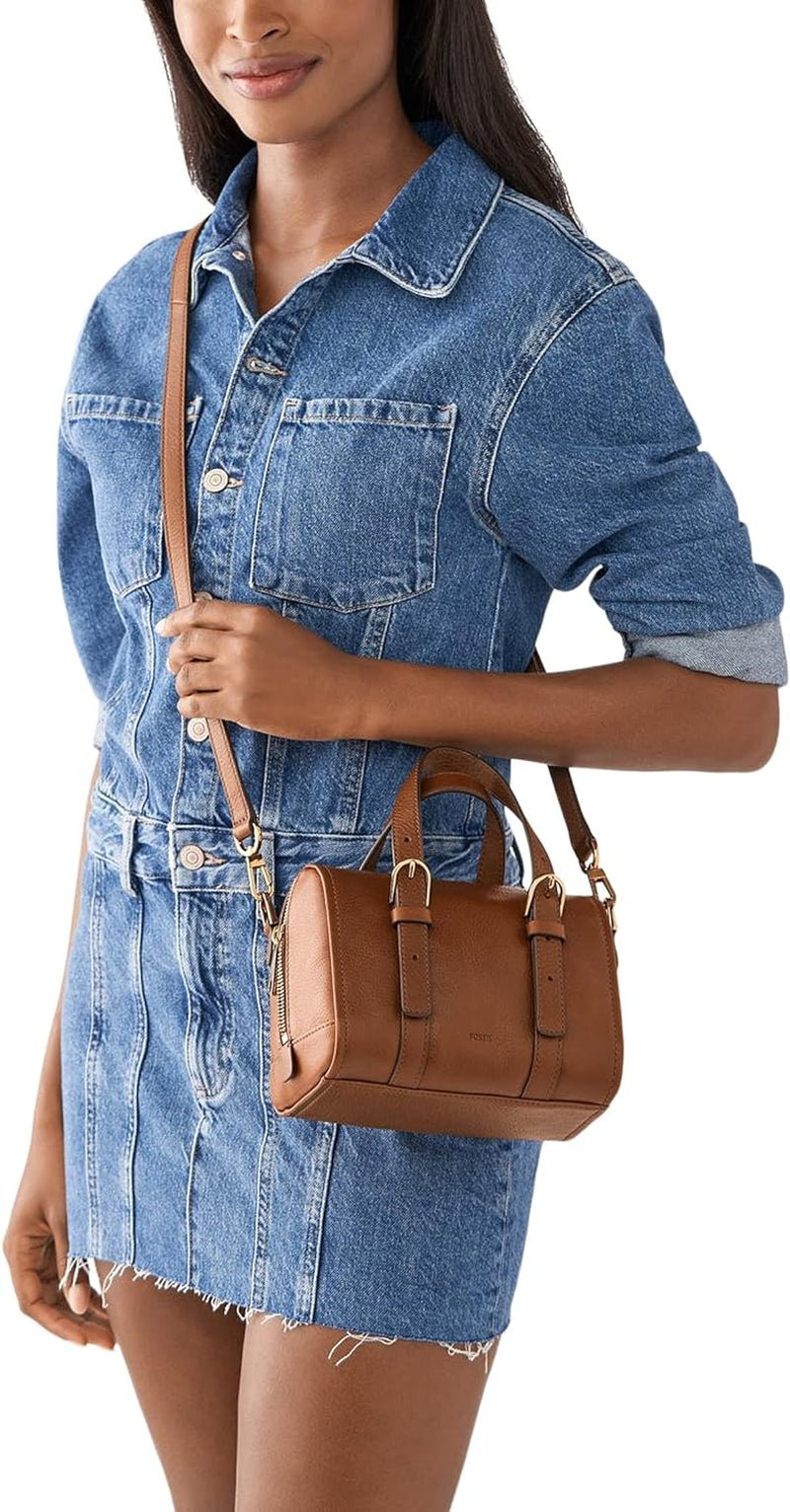Fossil Dámská Carlie Leather Mini Satchel Peněženka Dámská Kabelka Tašky Ženy Naty Shop