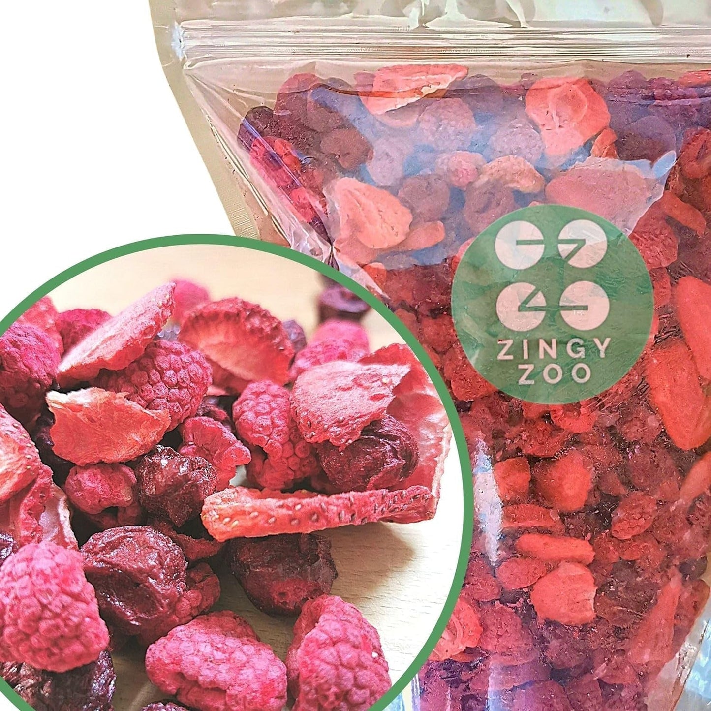 Mrazem sušené ovoce Směs červeného ovoce | XL 300g Jahody sušené mrazem Maliny Višně Směs sušeného ovoce | Mrazem sušené ovoce Jahoda Malina Višně | Dehydrované produkty ZingyZoo Naty Shop 300G