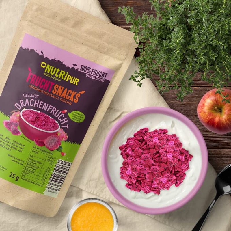Lyofilizované dračí ovoce: 100 g sušené dračí ovoce - 100% ovoce, plná chuť - mrazem sušené ovoce, bez přidaného cukru Dehydrované produkty Můj obchod