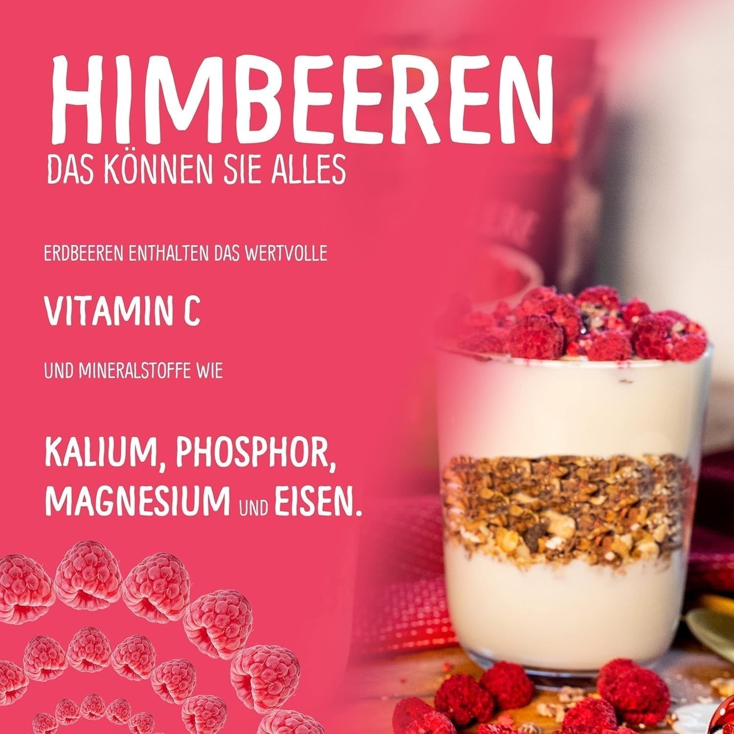 Lyofilizované ovoce: 100 g lyofilizovaných malin do smoothie bowl, müsli, polevy na kaši - lyofilizované bobule bez přidaného cukru - lyofilizované bobule - ovoce z NutriPur Dehydrated products Naty Shop