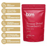 Mrazem sušené ovoce BAM, 40 gramů, přírodní ovoce, dokonalé dezerty, bohatá chuť (jahoda) Dehydrované produkty Naty Shop