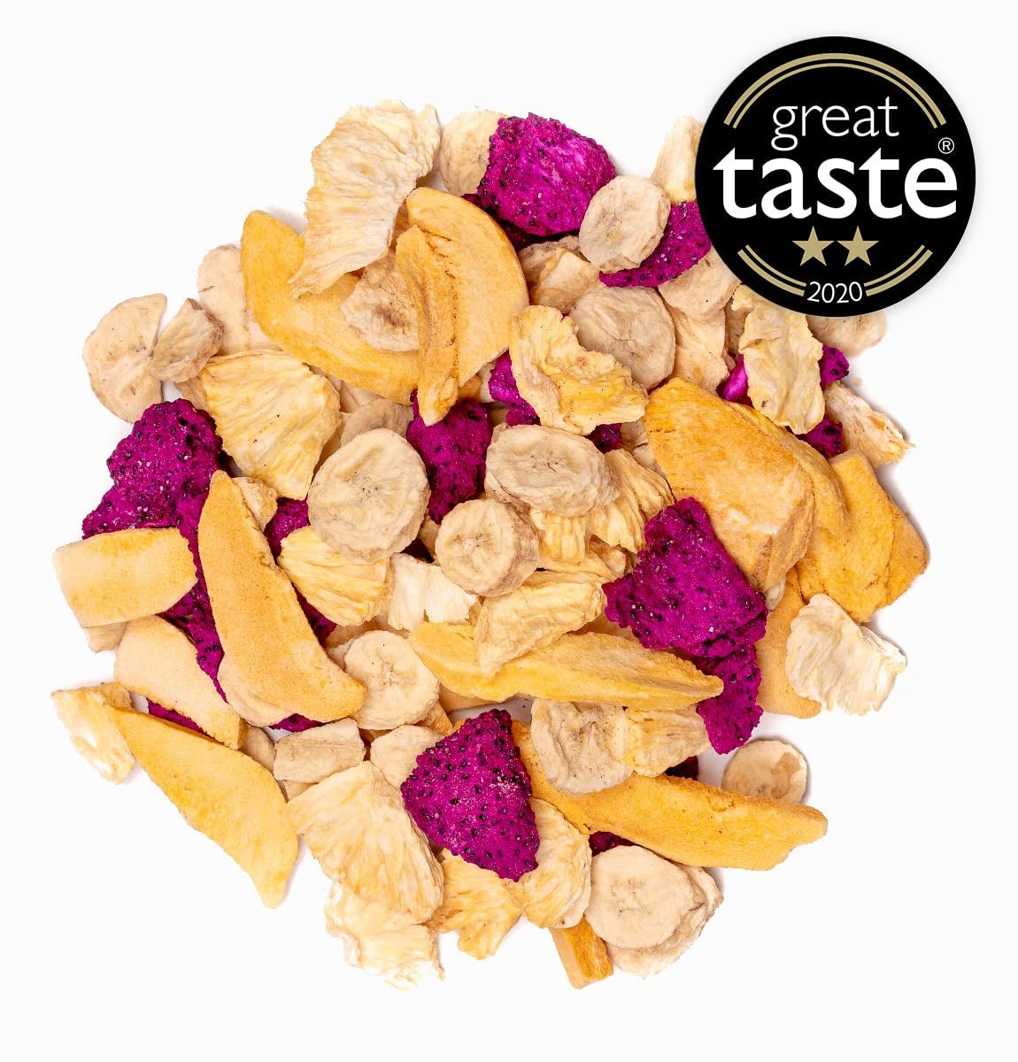Mrazem sušené ovoce BRIX | Přírodní, suchá směs tropického ovoce 80 g | Cena Great Taste Award za sušené ovoce | Bez GMO, bezlepkové, veganské, vitamíny jsou zachovány Naty Shop Dehydrated Products