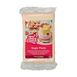 FunCakes Přírodní béžový rolovaný fondán: Snadné použití, hladký, pružný, měkký a ohebný, ideální pro zdobení dortů, Halal, košer a bez lepku, 250 g Naty Shop cukrová pasta Výchozí název