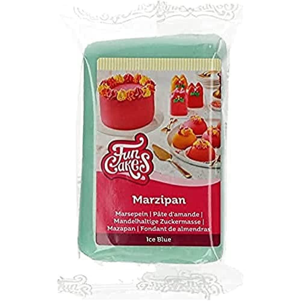 FunCakes Marcipán Baby Blue: Snadné použití, lahodná chuť, pružný a hladký, snadno se roztírá, jemný a pevný, perfektní na zdobení dortů, košer a bez lepku. 250 g. Cukrová pasta Naty Shop Default Title