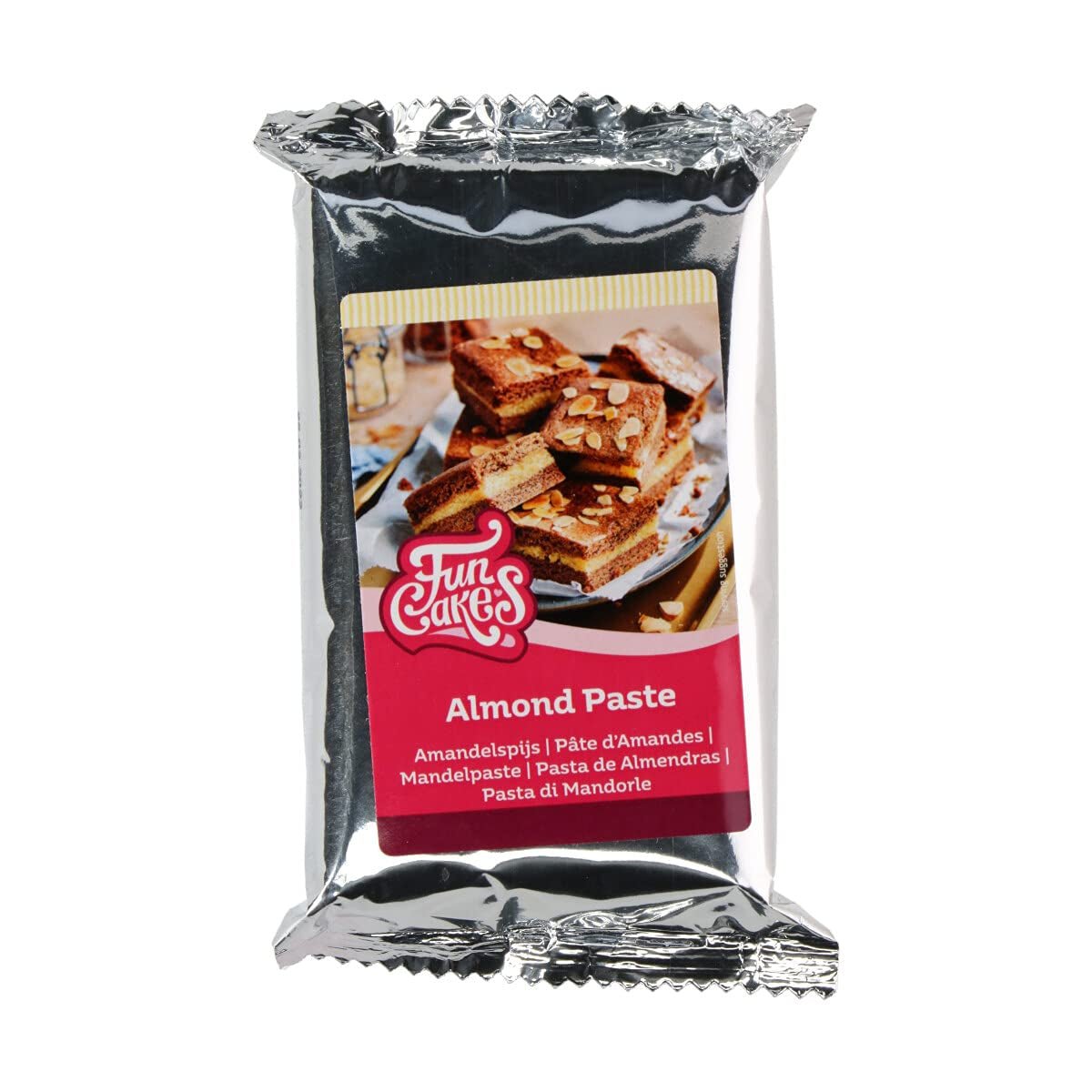 Mandlová pasta FunCakes (1:1): Lahodná chuť, jemná textura, snadno se roztírá, mandlová pasta, ideální na dorty a sušenky. Halal a bez lepku. 250 g (balení 2 ks) Naty Shop cukrová pasta 250 gramů