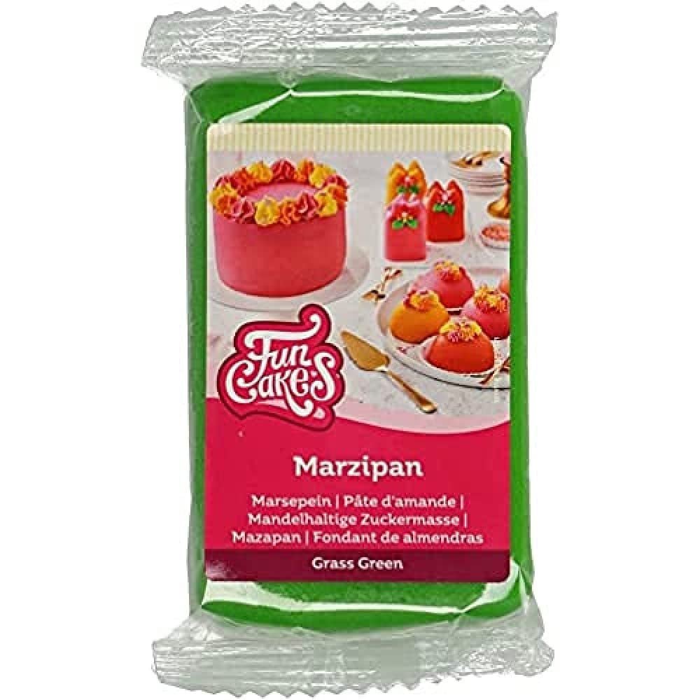 FunCakes Mandlová cukrová pasta (holandský marcipán) Grass Green: Snadné použití a hladká, ideální pro zdobení dortů, halal, košer a bez lepku, 250 g (balení po 2 ks) Naty Shop Grass Green Cukrová pasta 250G (1 balení)